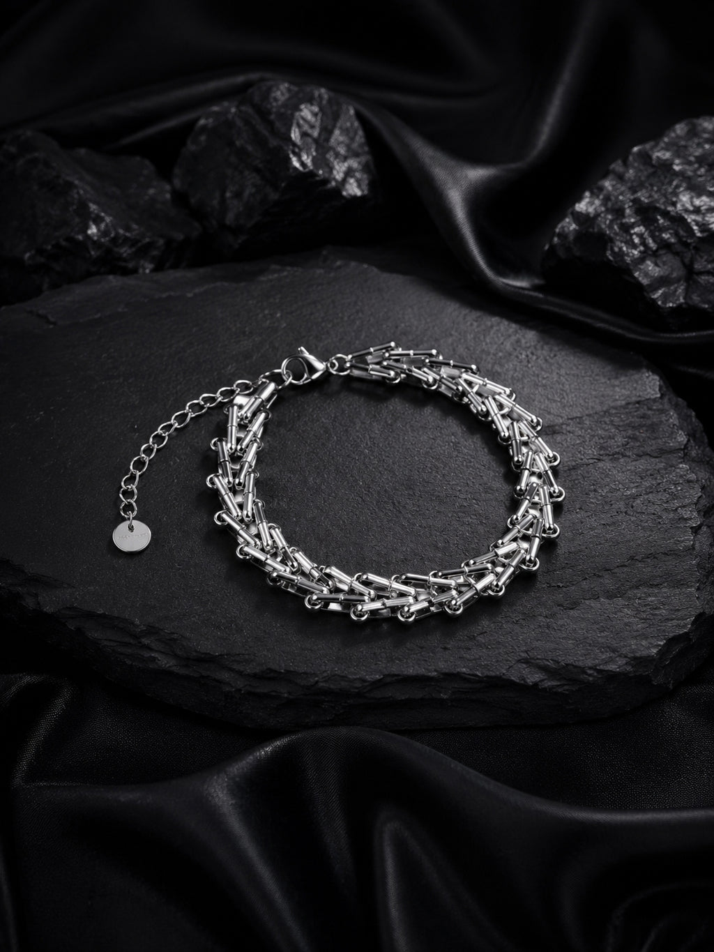 Rhodium Plating Anti Tarnish Waterproof Ladder Bracelet