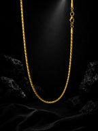 18K Gold Plated Anti Tarnish Waterproof Rope Chain