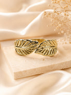 Aanura Golden Leaf Statement Bracelet