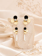 Aanura Double Floral Pearl Drop Earrings