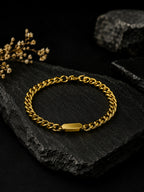 18K Gold Plated Anti Tarnish Waterproof Plate Bracelet