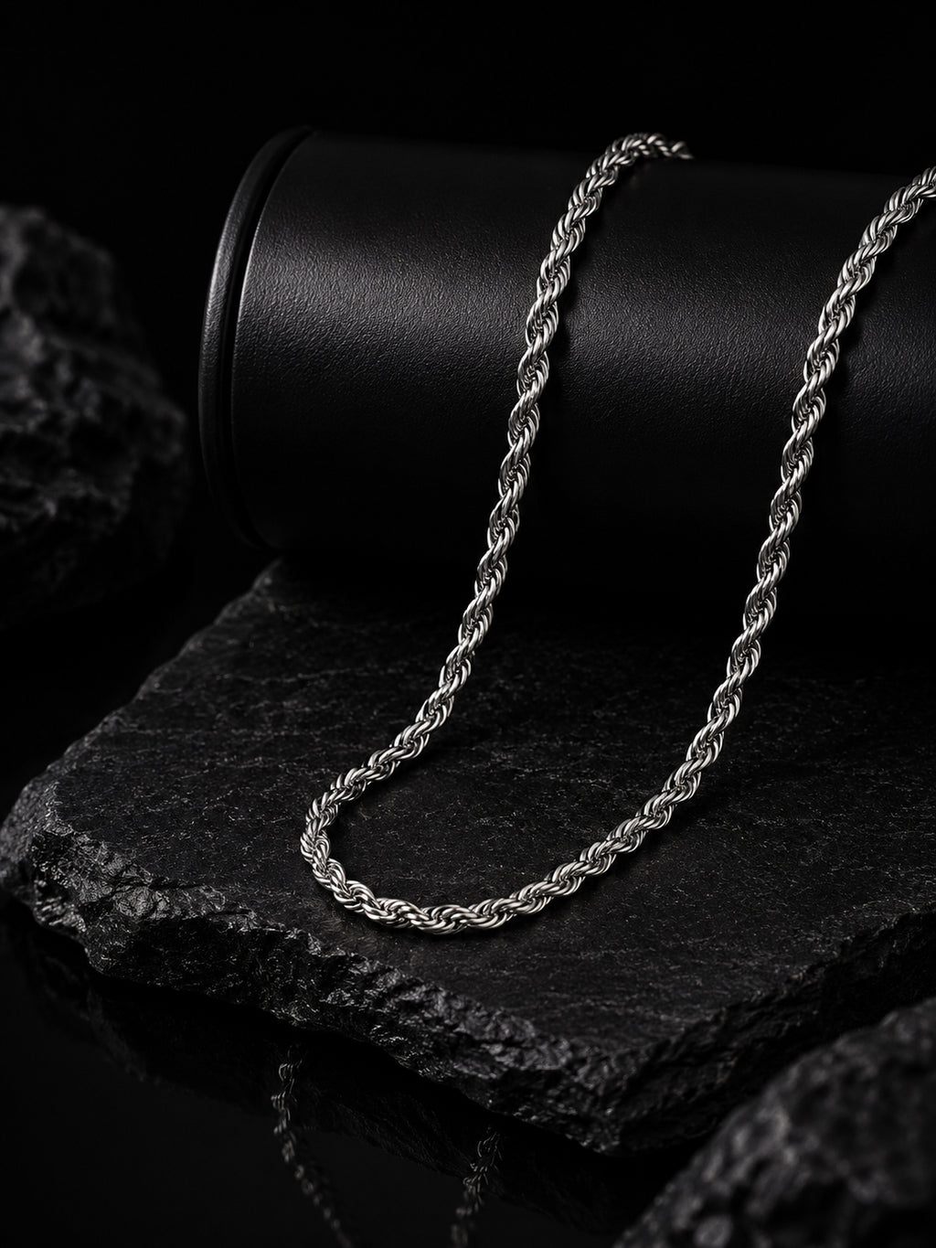 Aanura Stainless Steel Rope Chain for Men