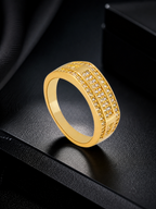 Aanura 18K Gold plated Pavé Ridge Anti tarnish Men’s Ring