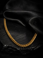18K Gold-Plated Wheat Anti-Tarnish Waterproof Stainless Steel Chain for Men