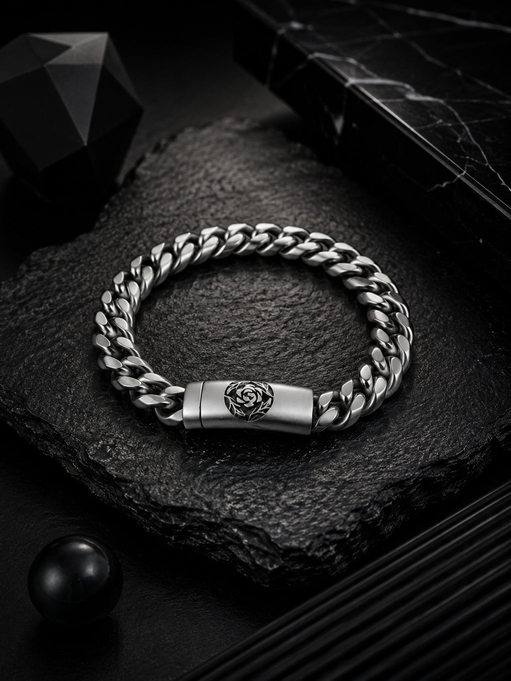Rhodium Plating Anti Tarnish Waterproof Rose Bracelet