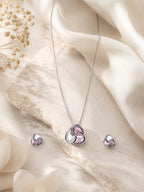 Aanura Abstract Swirl Necklace & Earrings Set