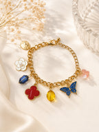 Aanura Multicolor Charm Butterfly Bracelet