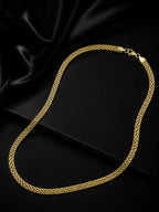 18K Gold Plated Waterproof Anti Tarnish Weave Chain