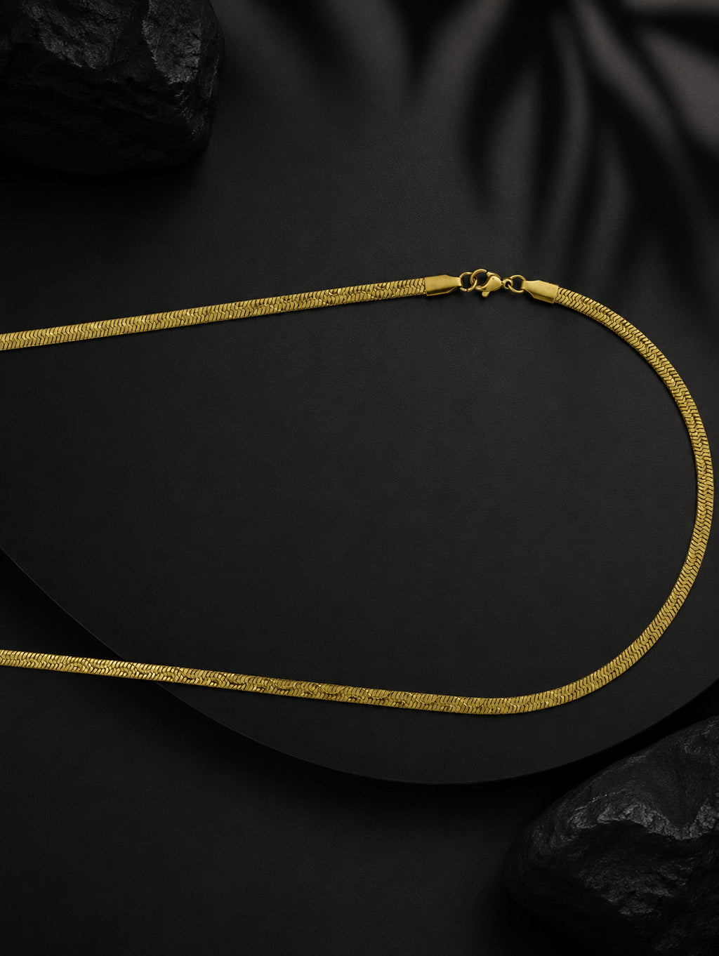 18K Gold Plated Snake Link Anti-Tarnish Waterproof Chain
