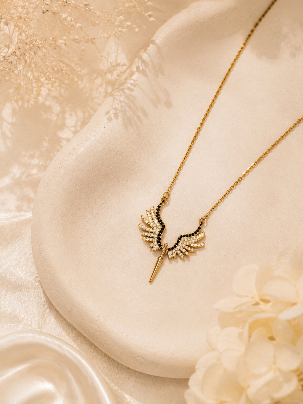 Aanura Winged Spark Pendant Necklace