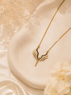 Aanura Winged Spark Pendant Necklace