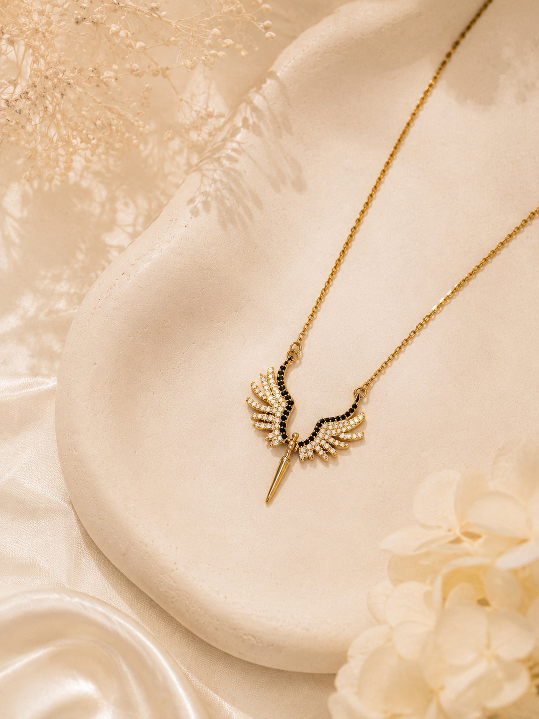 Aanura Winged Spark Pendant Necklace