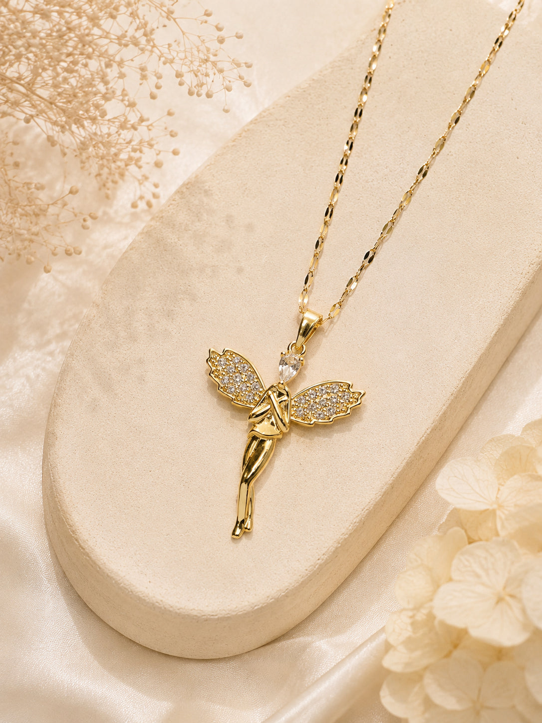 Aanura Fairy Wing Pendant Necklace