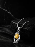 18K Gold & Silver Rhodium-Plated Buddha Waterproof Stainless Steel Chain