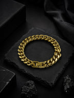 18K Gold Plated Anti Tarnish Waterproof Curb Bracelet
