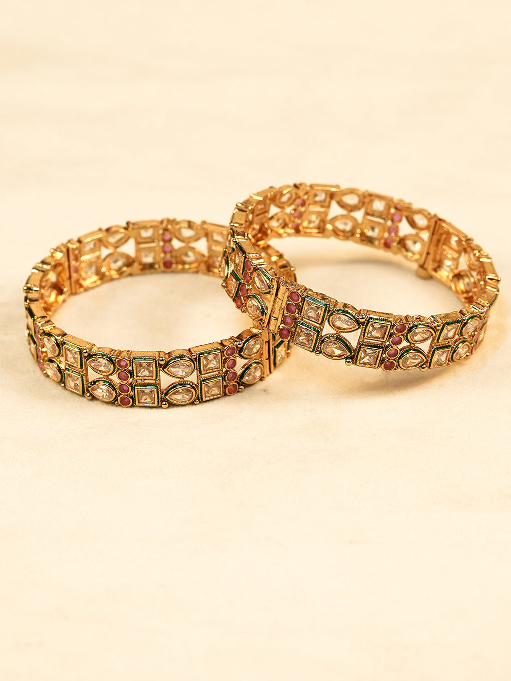 Aanura Classic Stone-Set Gold Plated Bracelet