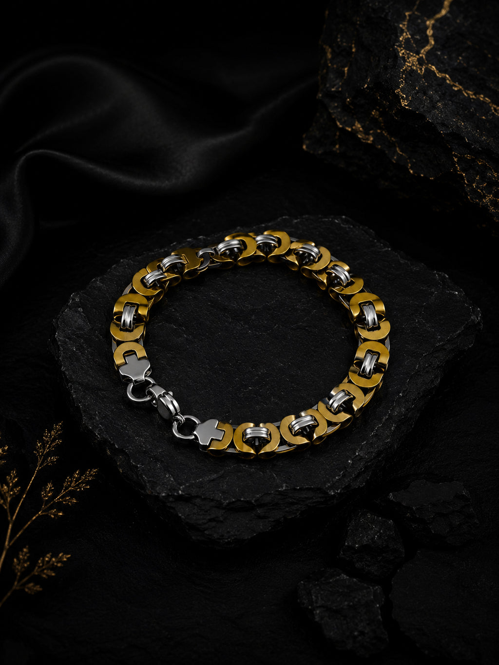 18K Gold Plated Anti Tarnish Waterproof Roller Bracelet
