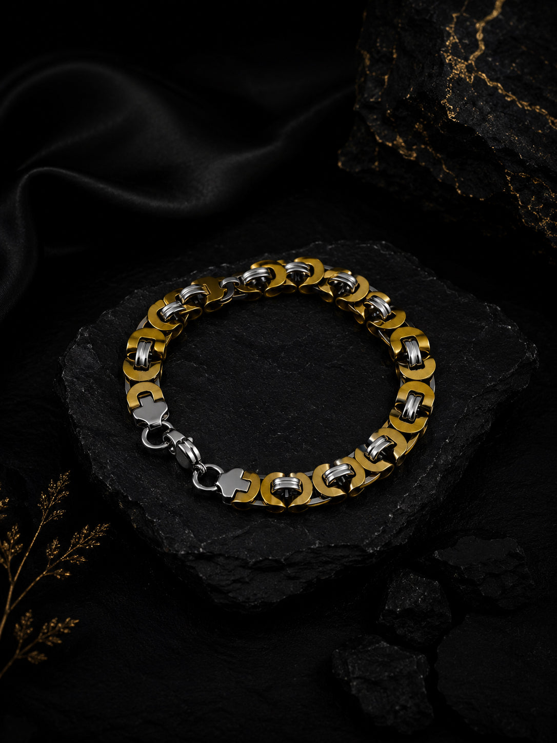 18K Gold Plated Anti Tarnish Waterproof Roller Bracelet