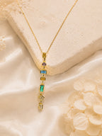 Aanura Navira Multi-Stone Linear Drop Necklace