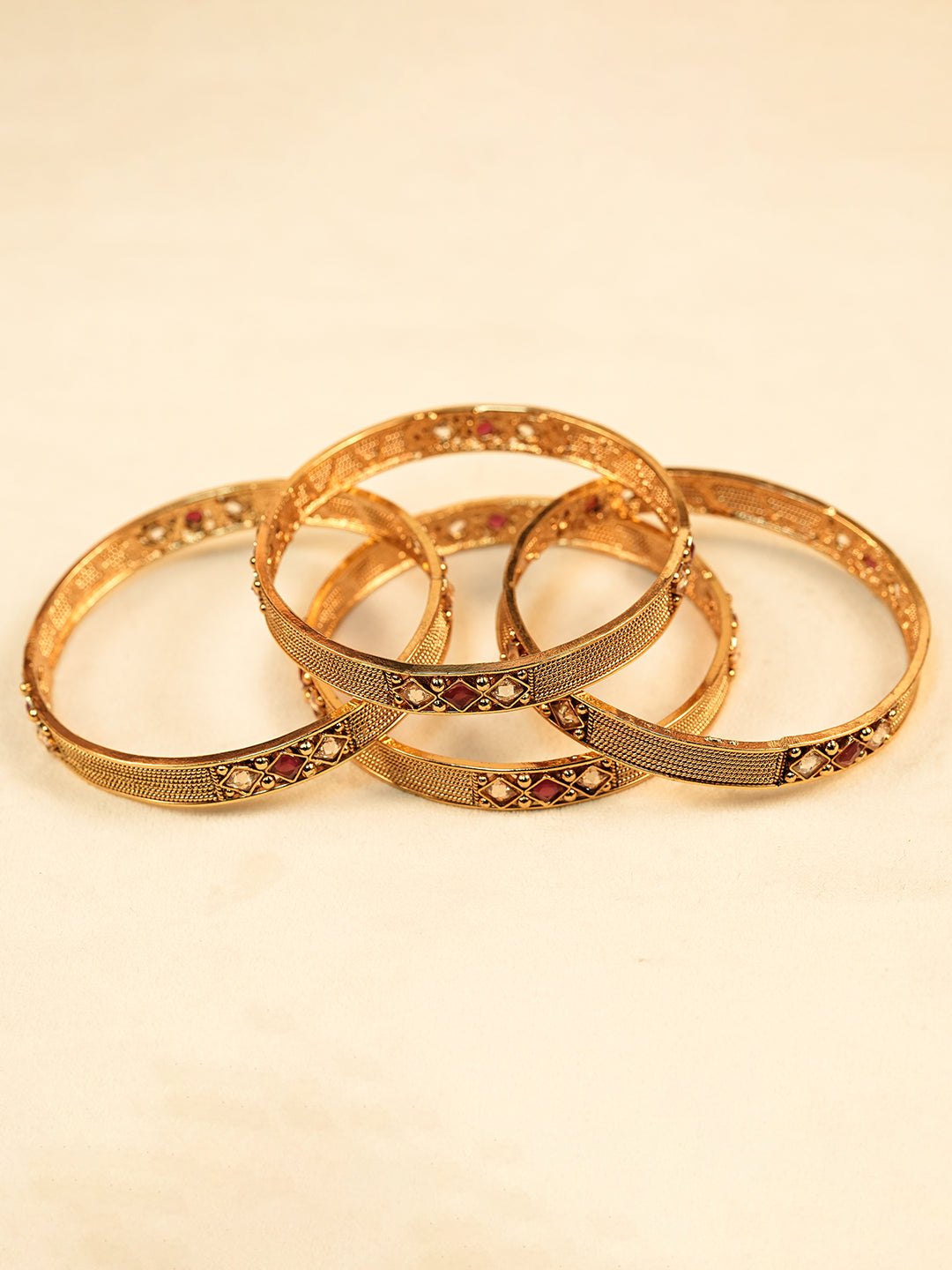 Aanura Gold Plated Minimal Heritage Bangle