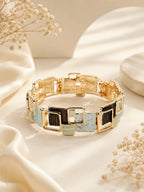 Aanura Modern Geometric Enamel Bracelet