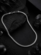 Rhodium Plating Anti Tarnish Waterproof Flat Chain