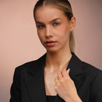 18K Gold Plated Fluid Curve Anti-Tarnish Waterproof Ring