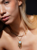 Aanura Evil Eye Heart Layered Pendant Necklace