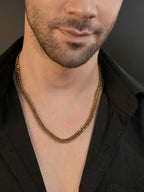 18K Gold Plated Cuban Chain Anti-Tarnish Waterproof Chain for Men