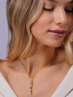 Aanura Navira Multi-Stone Linear Drop Necklace