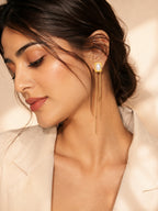 Aanura Pearl Chain Drop Earrings