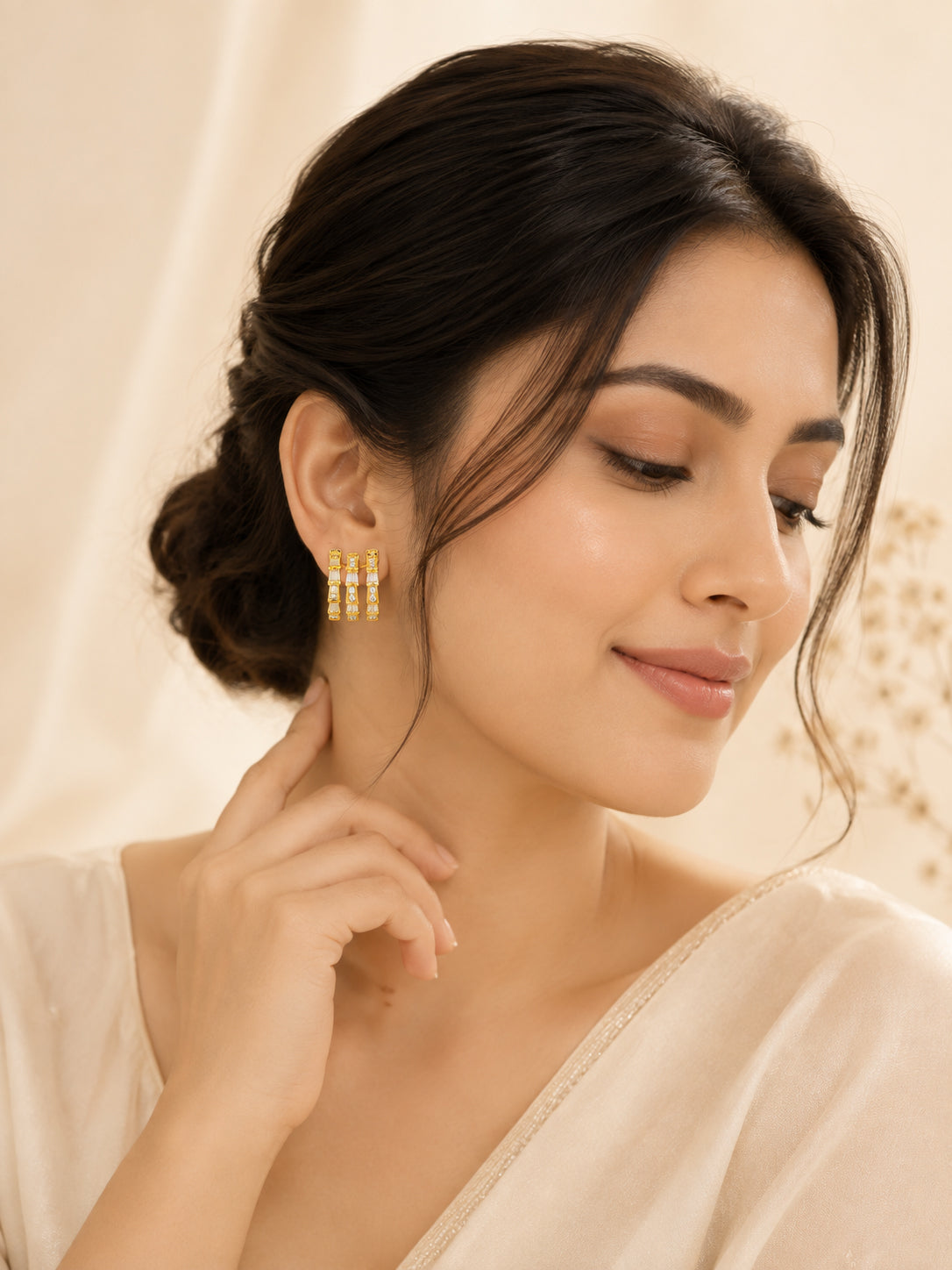 Aanura Luxe Geo Spark Hoop Earrings