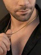 18K Gold Plated Patterned Anti-Tarnish Waterproof Chain