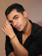 18K Gold-Plated Monarch Cuban Waterproof Hypoallergenic Steel Bracelet for Men