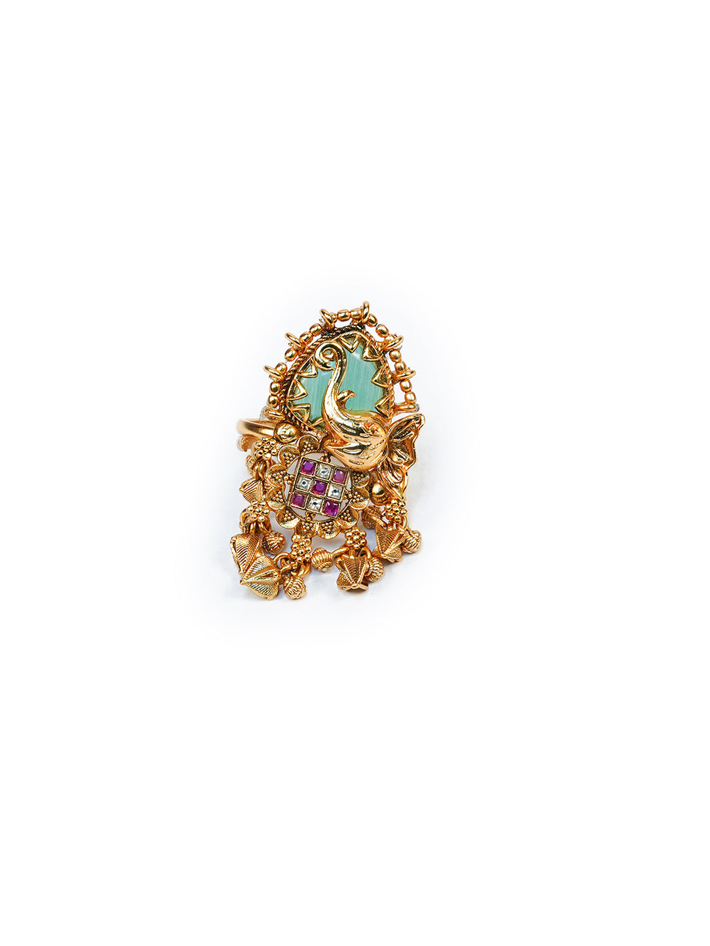 Aanura Regal Peacock Adjustable Statement Ring