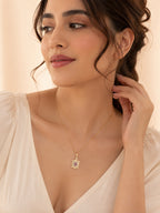 18K Gold Plated Pink Turtle Crystal Necklace