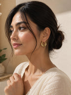 Aanura Gold Plated Swirl Hoop Earrings