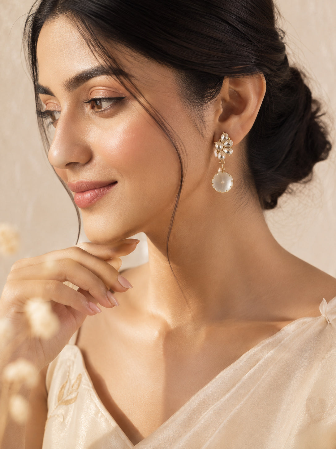 Aanura Crystal Drop Statement Earrings