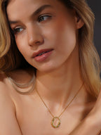 Aanura Interlocked Oval Pendant Necklace