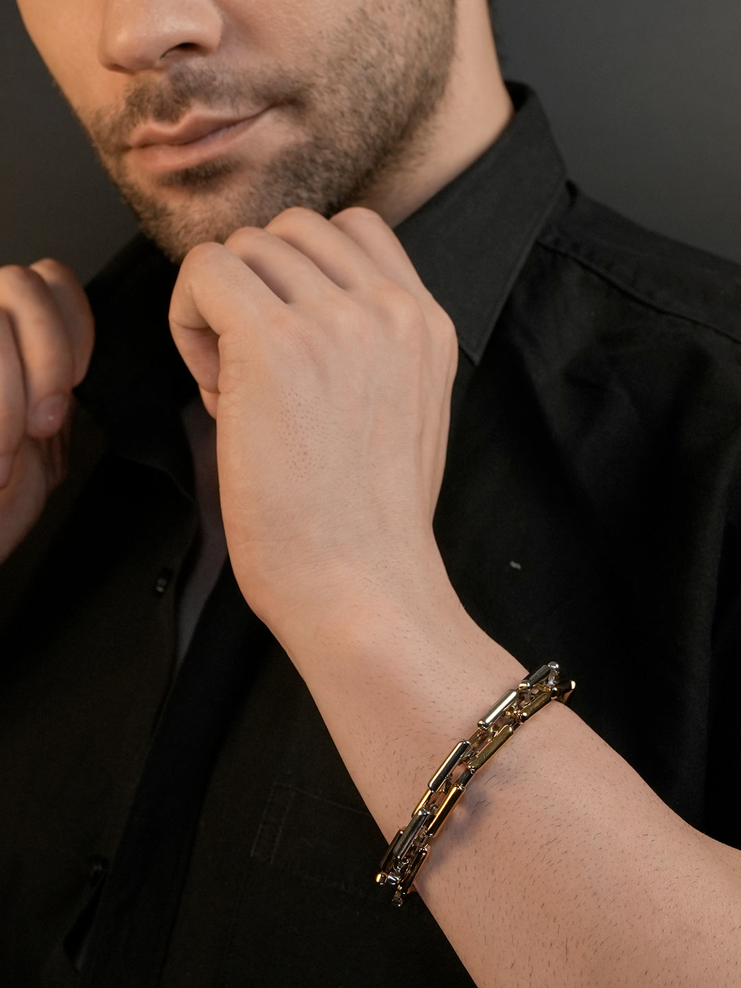 18K Gold Plated Anti Tarnish Waterproof rectangular bar Bracelet