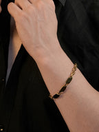 18K Gold Plated Anti Tarnish Waterproof Tag Bracelet