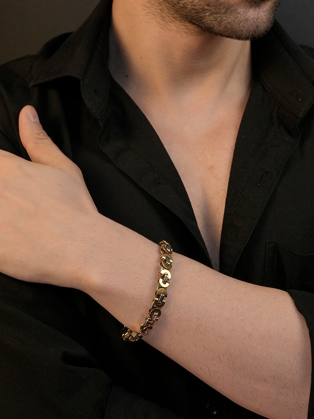 18K Gold Plated Anti Tarnish Waterproof Roller Bracelet