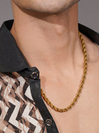 Aanura Men's Gold-Plated Twist Chain