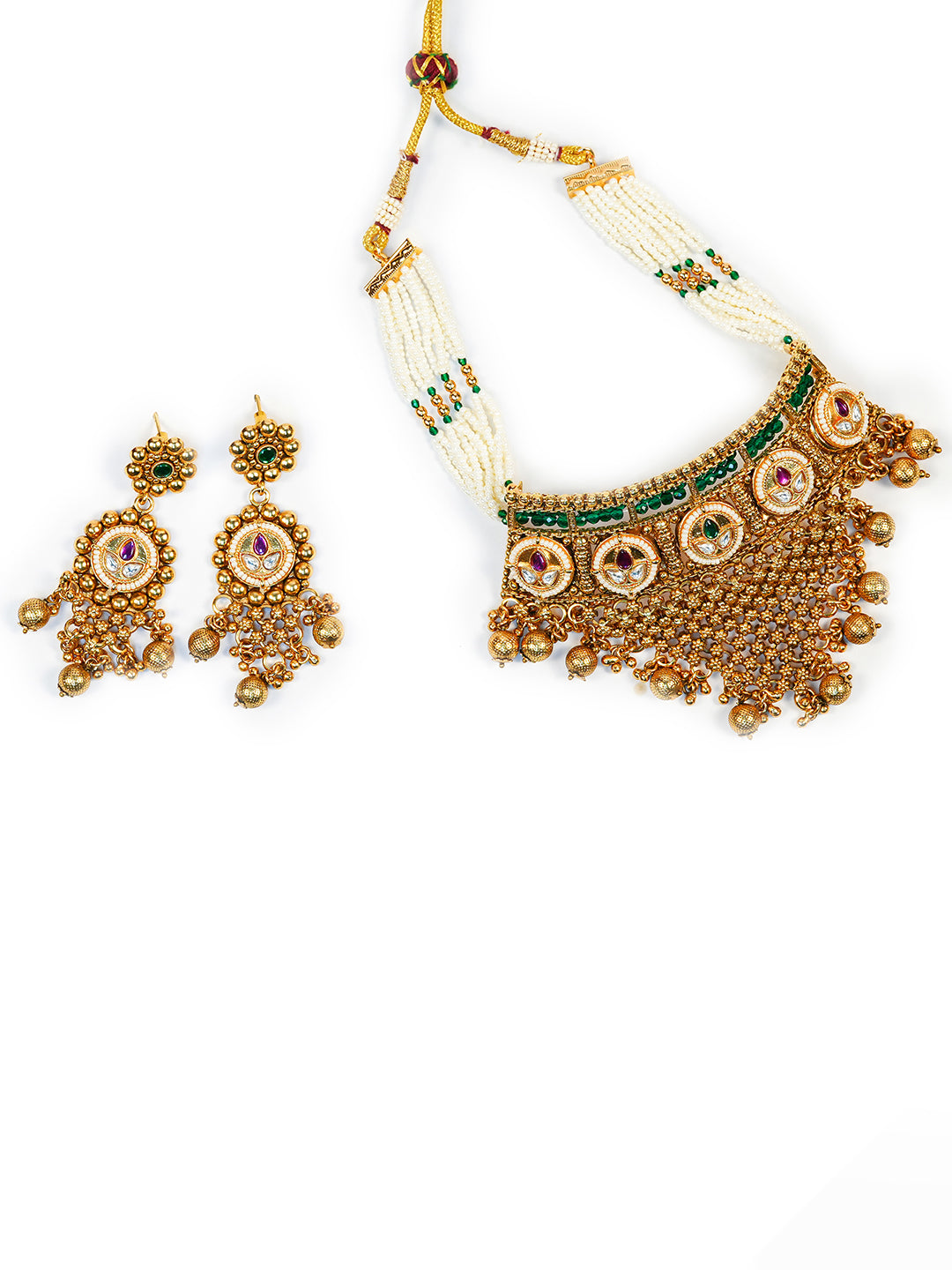 Aanura Gold Plated Heritage Necklace Set