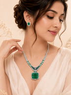 Aanura Emerald Green Necklace Set