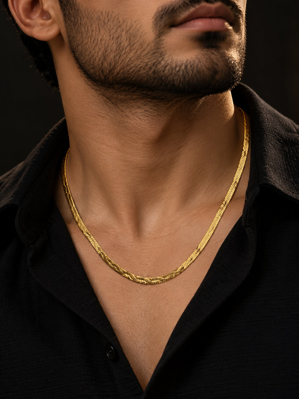 18K Gold Plated Double Snake Link Anti-Tarnish Waterproof Chain