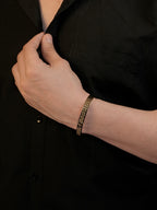 18K Gold Om Engraved Anti-Tarnish Waterproof Kada