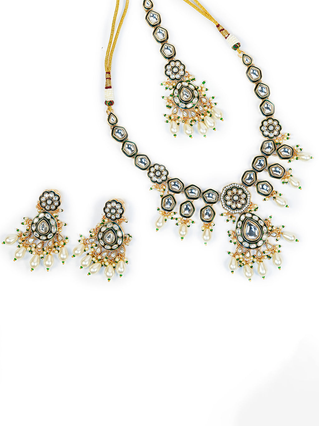 Aanura Gold Plated Traditional Necklace Set