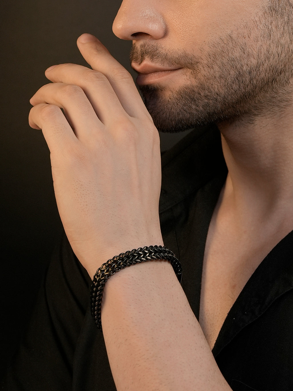 Black Plated Anti Tarnish Waterproof Chain Bracelet