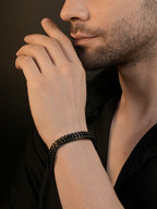 Black Plated Anti Tarnish Waterproof Chain Bracelet
